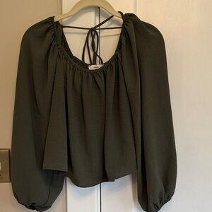 Aritzia Dark Olive Blouse